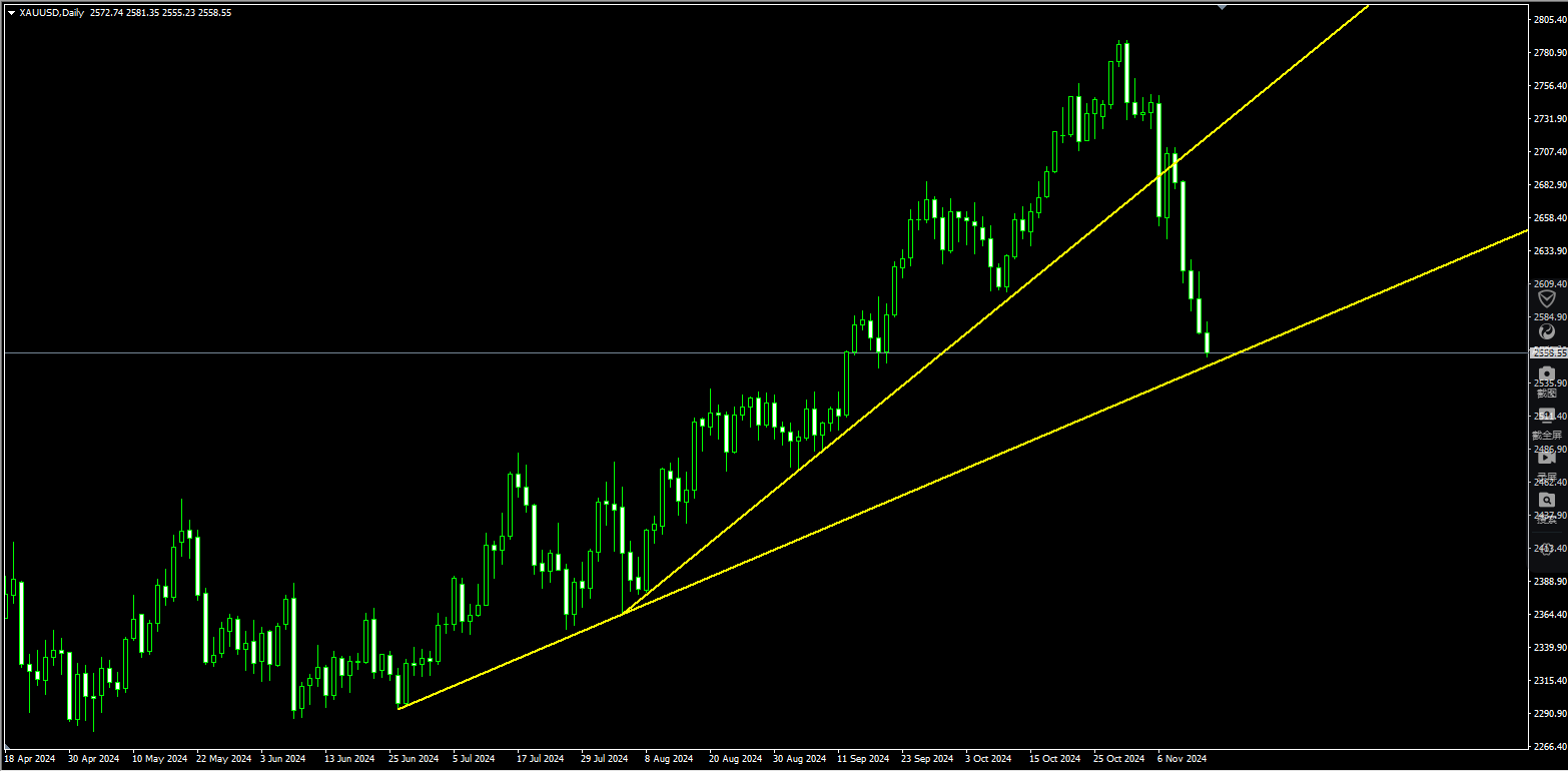 2024年11月14日:薛晓庆：黄金已彻底确立下跌的主趋势